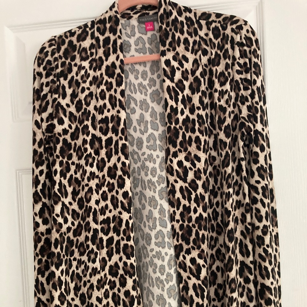 Vince Camuto Animal Print Lightweight Sweater Size S